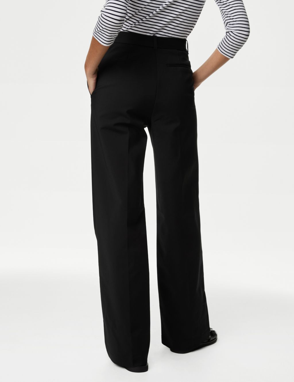 Cotton Blend Wide Leg Chinos 5 of 5