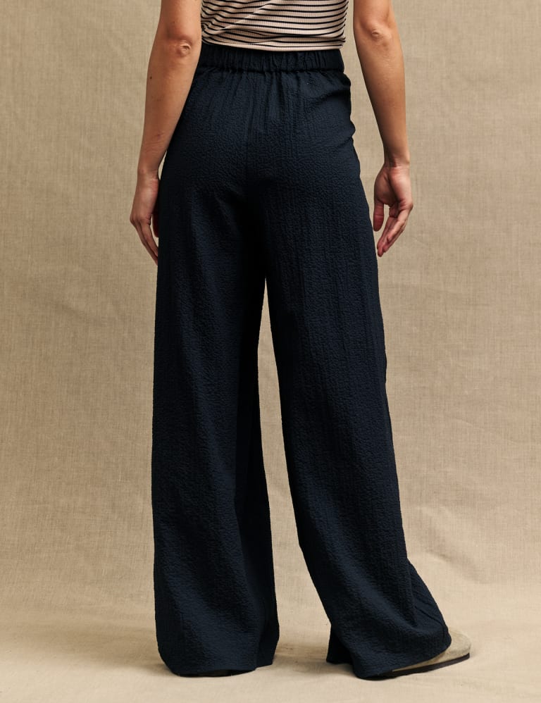 Wide trousers made from pure viscose quality