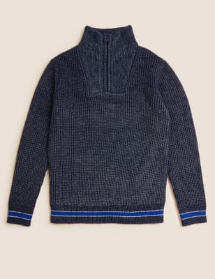 Cotton Blend Zip Jumper (6 - 16 Yrs) Image 2 of 4