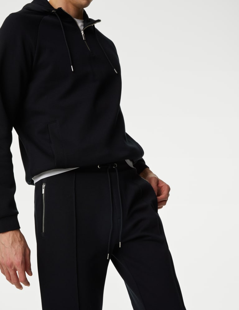 Men's cotton track pants with zipper pockets pack of 3 hot sale