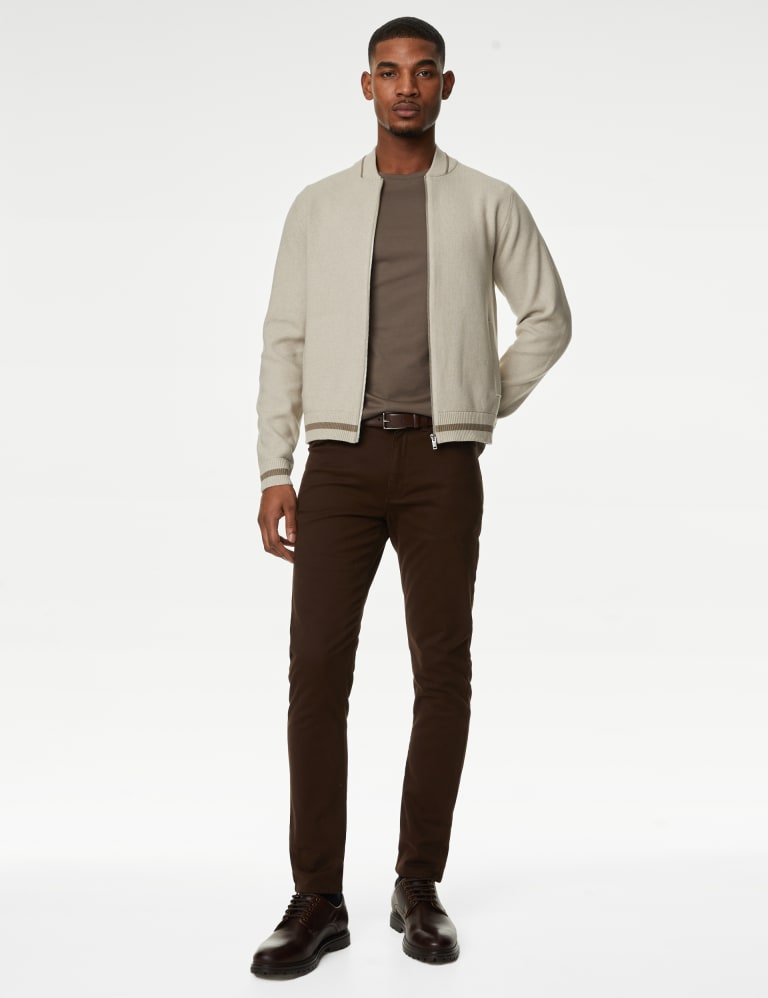 Knitted bomber deals jacket mens