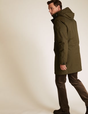 Cotton Borg Lined Parka Jacket, M&S Collection