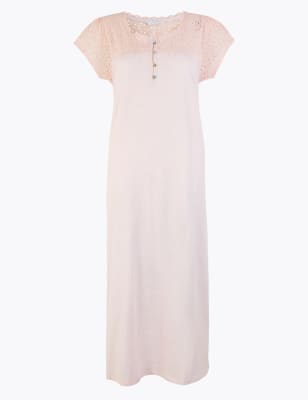 m&s white cotton nightdress