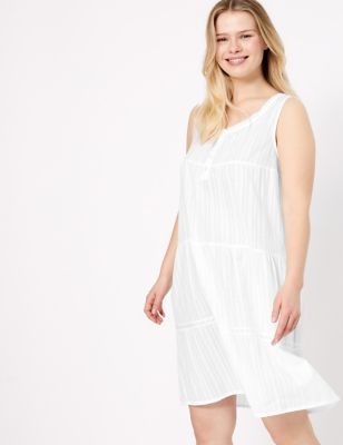 m&s white cotton nightdress