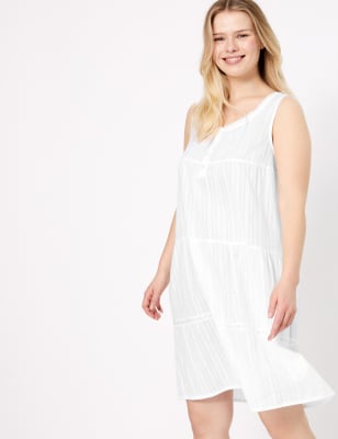 m&s white cotton nightdress