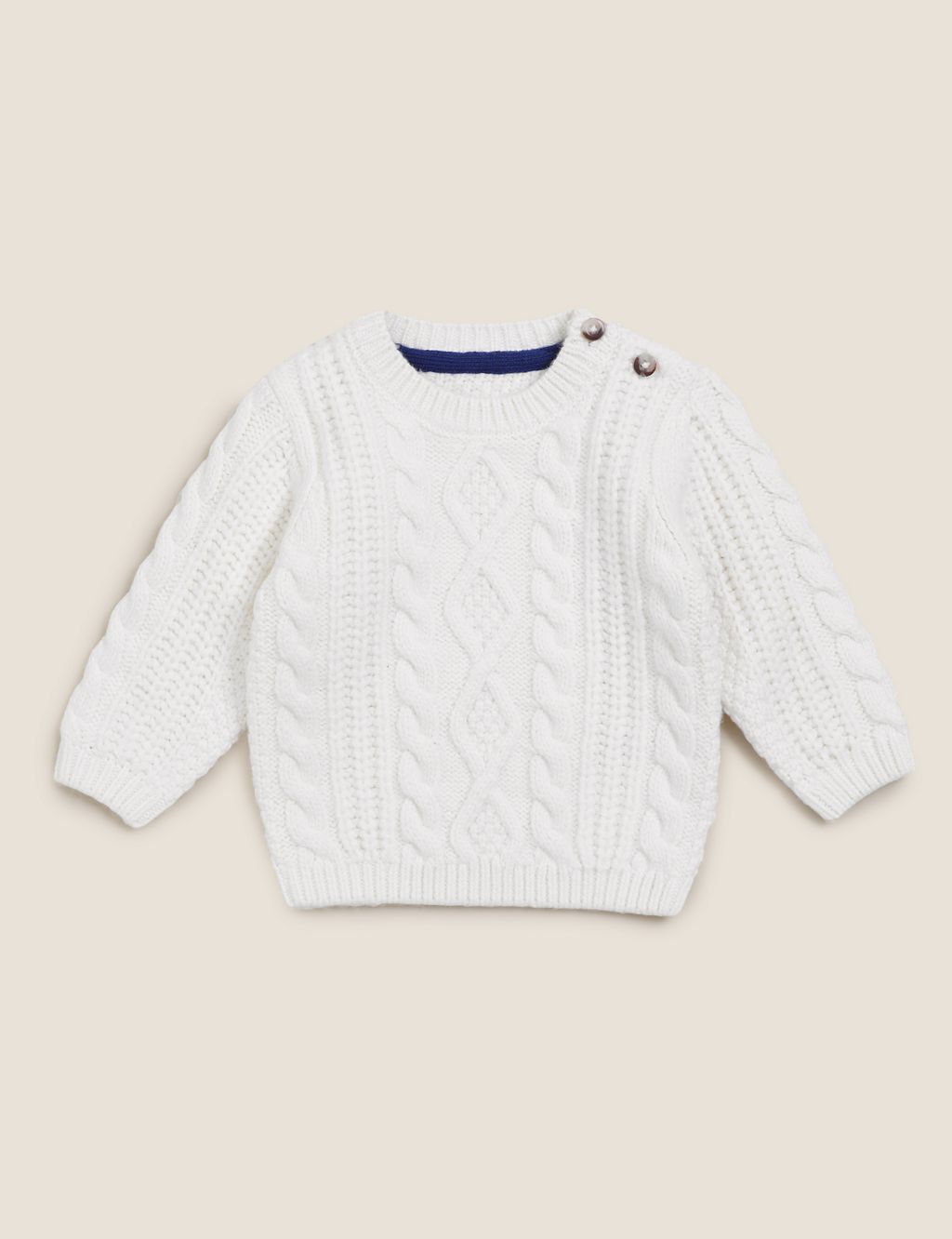 Cotton Cable Knit Jumper (0-3 Yrs) 3 of 3