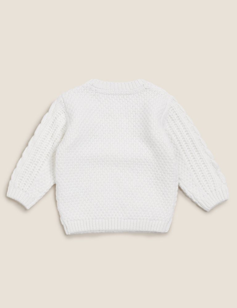 Cotton Cable Knit Jumper (0-3 Yrs) 2 of 3