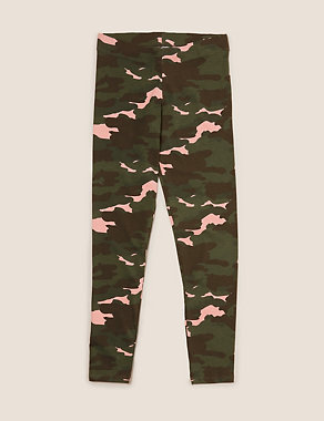 Cotton Camouflage Leggings (6-16 Yrs) Image 2 of 5