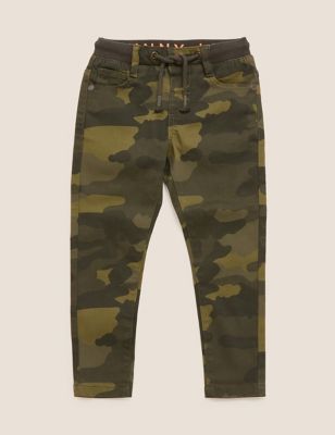 Cotton Camouflage Pull-on Jeans (2-7 Yrs) Image 2 of 5