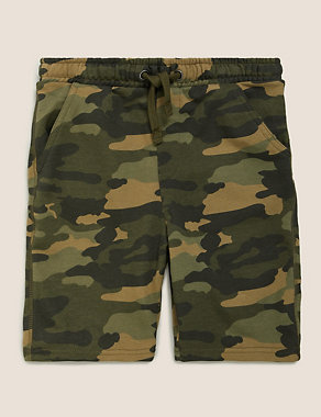 Cotton Camouflage Shorts (6-14 Yrs) Image 2 of 5
