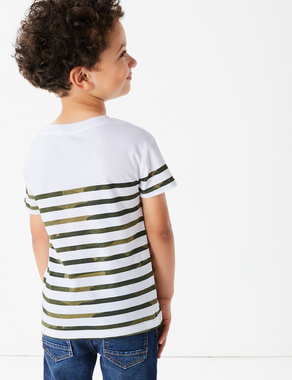 Cotton Camouflage Striped T-Shirt (2-7 Yrs) 4 of 4