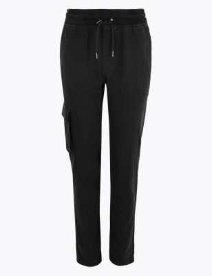 m&s cotton straight leg joggers