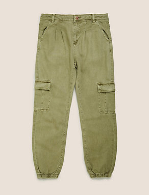 Cotton Cargo Trousers (6-14 Yrs) Image 2 of 5