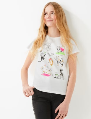 Cat yoga t sales shirt