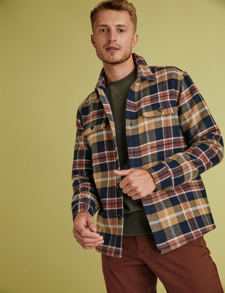 Cotton Checked Overshirt | M&S Collection | M&S