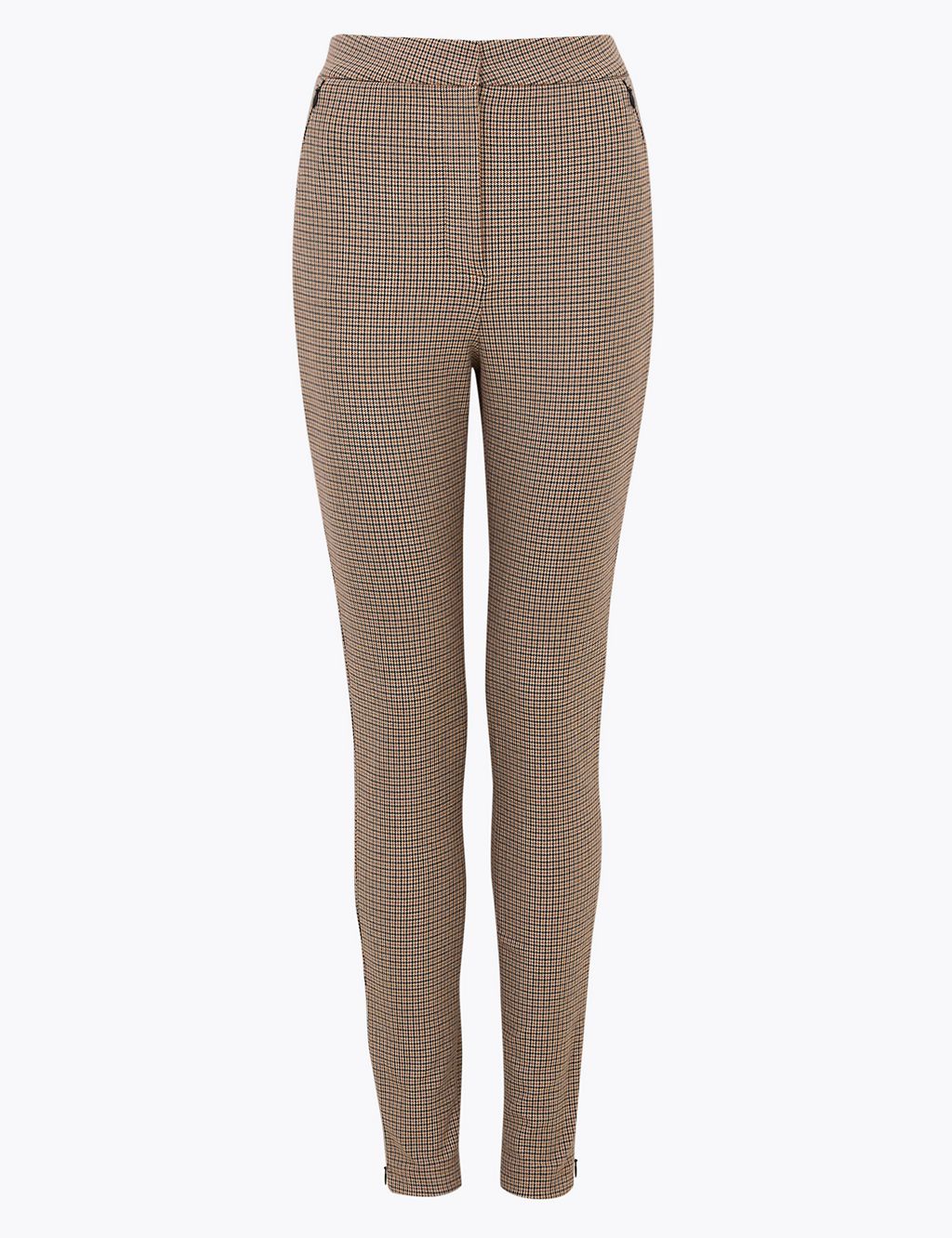 Cotton Checked Skinny Ankle Grazer Trousers 1 of 5