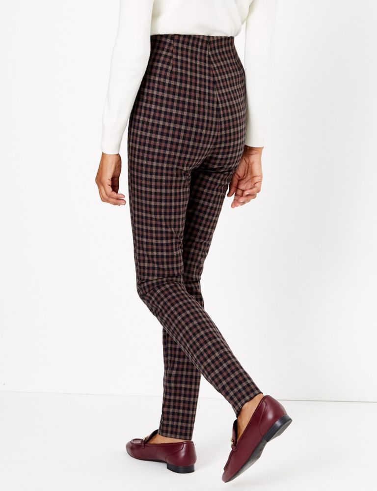Cotton Checked Skinny Treggings | M&S Collection | M&S