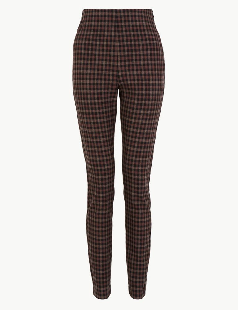 Cotton Checked Skinny Treggings 2 of 5