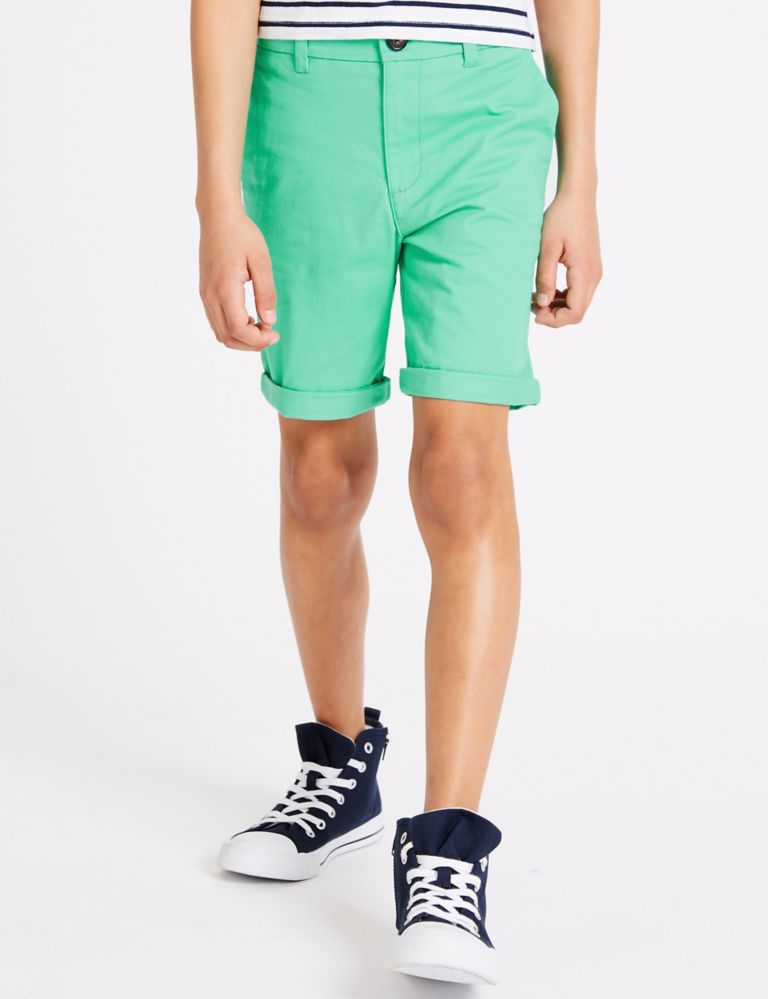 Cotton Chino Shorts with Stretch (3-16 Years) 3 of 4