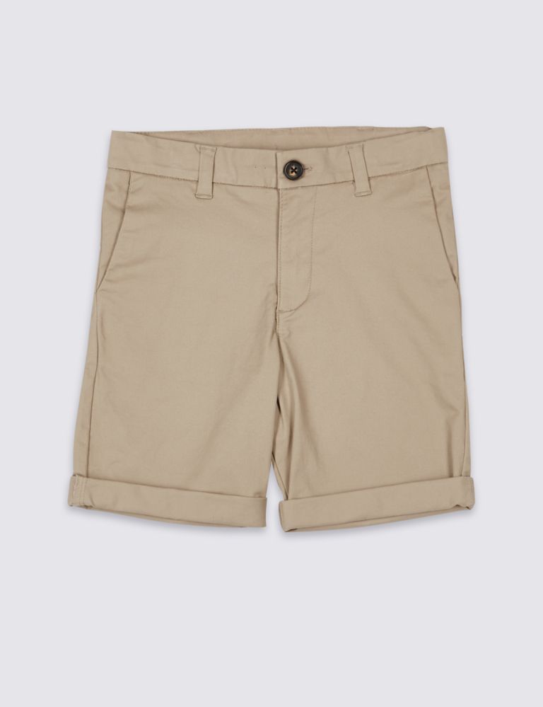 Cotton Chino Shorts with Stretch (3-16 Years) 2 of 4