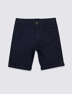 Cotton Chino Shorts with Stretch (3-16 Yrs) Image 2 of 5