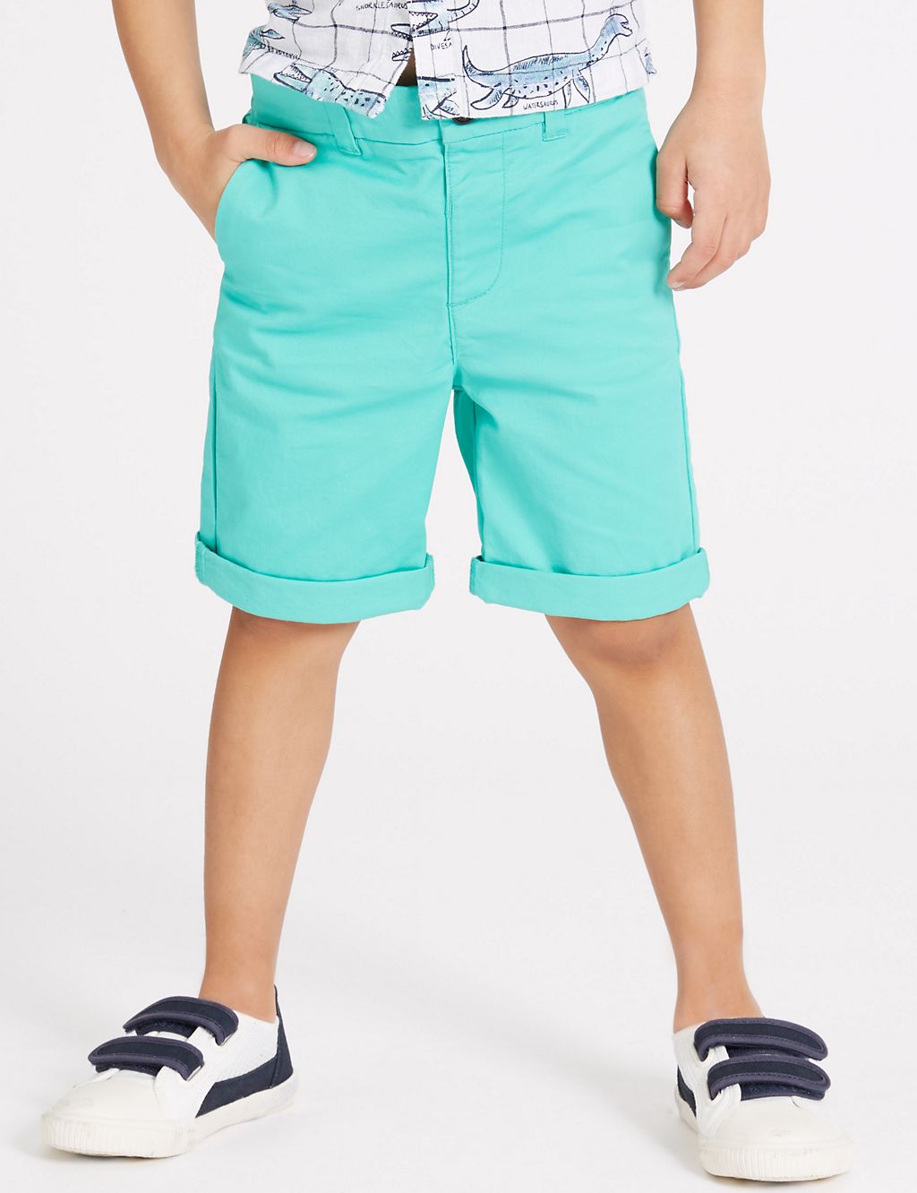 Cotton Chino Shorts with Stretch (3 Months - 7 Years) 2 of 4
