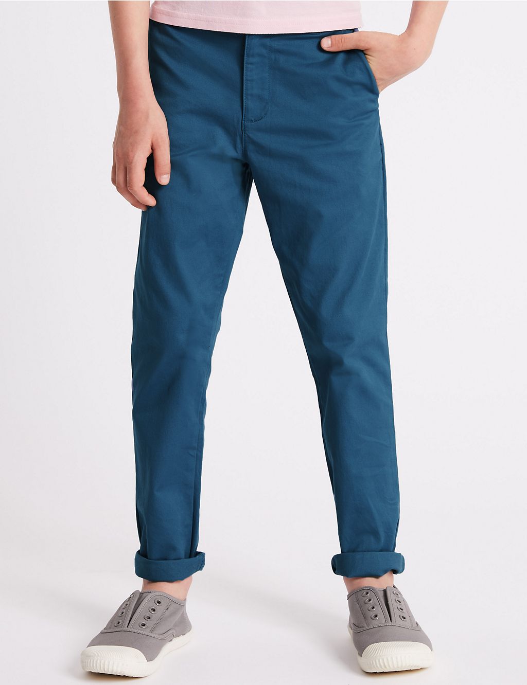 Cotton Chinos with Stretch (3-16 Years) 2 of 4