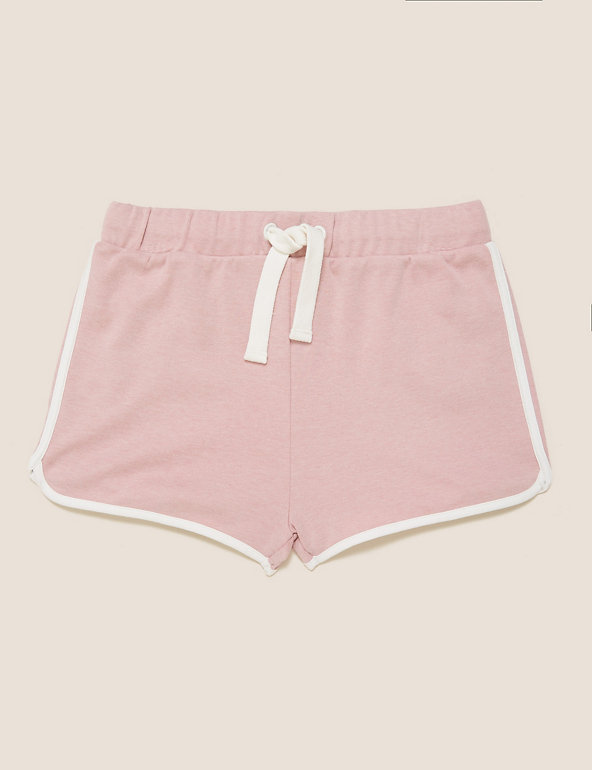 Cotton Contrast Trim Runner Shorts (6-16 Yrs) Image 1 of 1