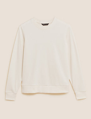 Cotton Crew Neck Long Sleeve Sweatshirt | M&S Collection | M&S