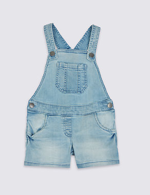 Cotton Denim Dungaree Playsuit with Stretch (3 Months - 5 Years) Image 2 of 3