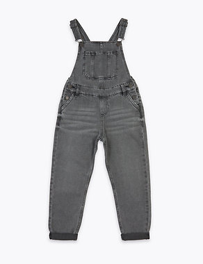 Cotton Denim Dungarees (6-16 Years) Image 2 of 4