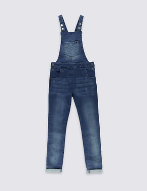Cotton Denim Dungarees with Stretch (3-14 Years) Image 2 of 3
