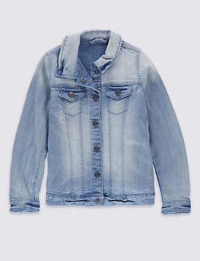 Cotton Denim Jacket with Stretch (3-14 Years) Image 2 of 3
