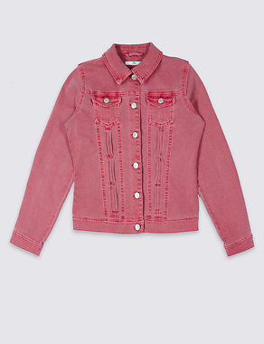 Cotton Denim Jacket with Stretch (3-14 Years) Image 2 of 3
