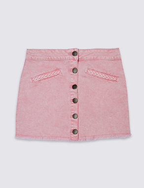Cotton Denim Skirt with Stretch (3-14 Years) Image 2 of 4