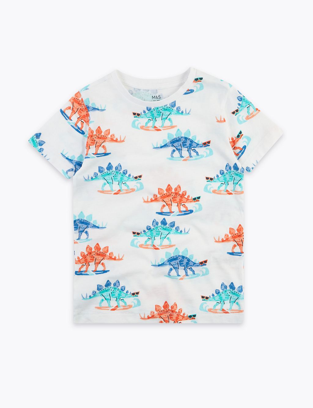 Cotton Dinosaur Print T-Shirt (2-7 Yrs) 2 of 2