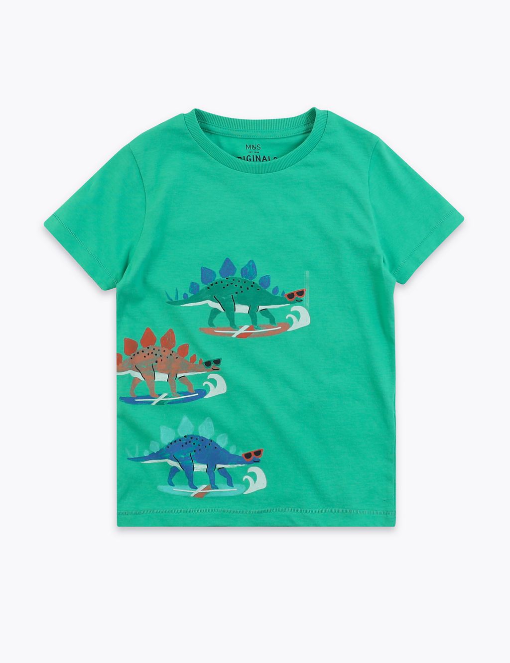 Cotton Dinosaur Print T-Shirt (2-7 Yrs) 1 of 1