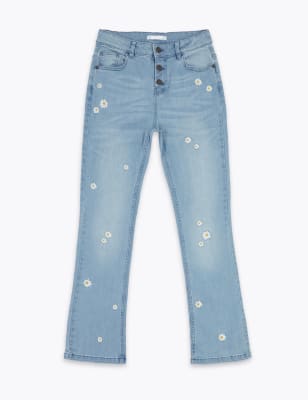 floral jeans