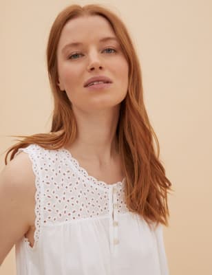 cotton nightdress marks and spencer