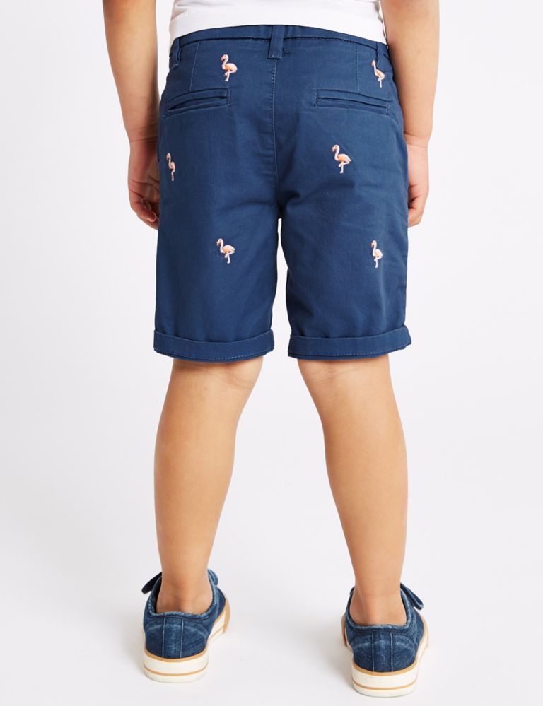 Cotton Embroidered Shorts with Stretch (3 Months - 7 Years) 4 of 4