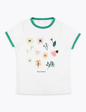 Cotton Floral T-Shirt (6-16 Yrs) Image 2 of 5