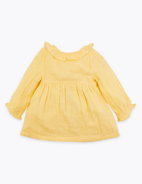 Cotton Frill Collar Top (0-36 Mths) Image 2 of 3