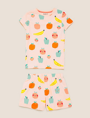Cotton Fruit Short Pyjama Set (1-7 Yrs) Image 2 of 4