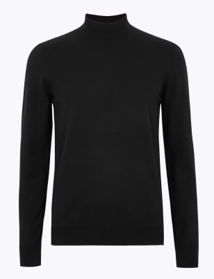 high crew neck sweater