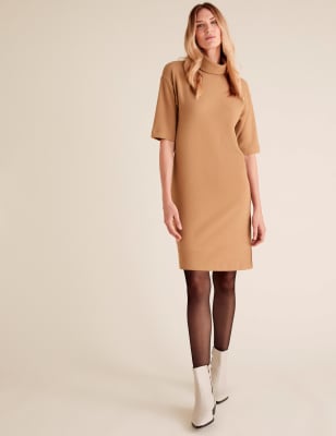 high neck tshirt dress