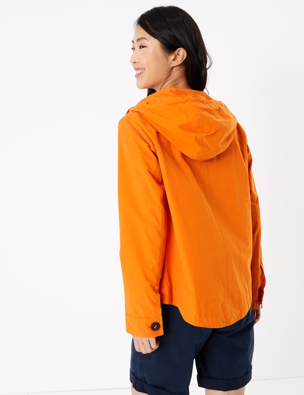 Cotton Hooded Parka Jacket M&S Collection M&S