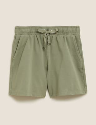 high rise jogger shorts