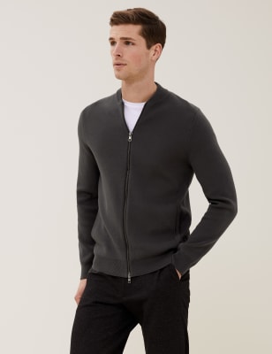 Knit bomber jacket clearance mens