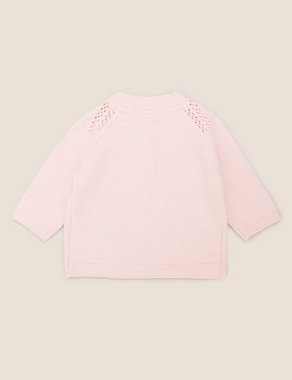 Cotton Knitted Cardigan (0-3 Yrs) Image 2 of 3