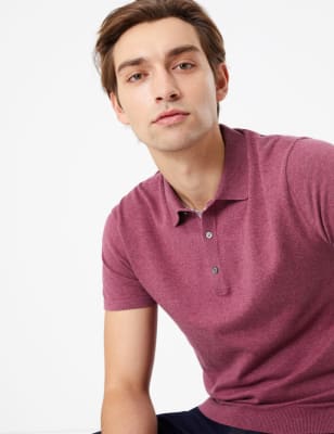 m&s long sleeve polo shirt